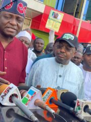 BREAKING Wike’s Ally, Senator Aduda storms APC Headquarters, Abuja